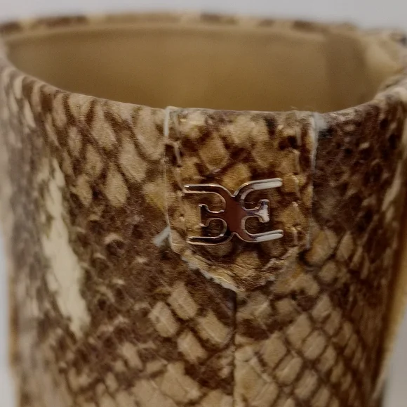 Sam Edelman Destiny Faux Snakeskin Pattern Ankle Boots 3" Heels Sz. 8 - Picture 5 of 15